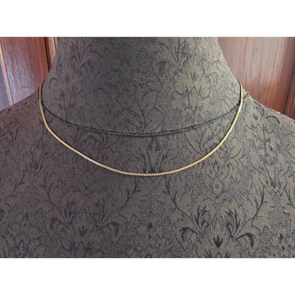 14K Gold Filled Sarah Cov Box Chain Necklace 18" With Spring Ring Clasp - Picture 1 of 6